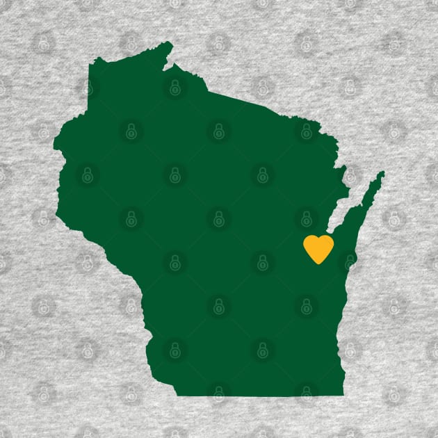 Wisconsin Love in Green and Gold by juniperandspruce